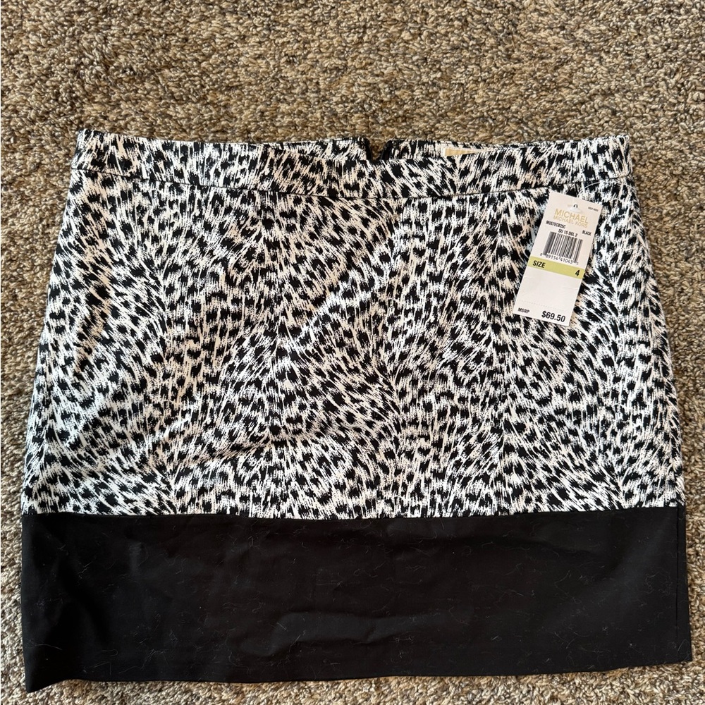 MICHAEL Michael Kors Black and White Mini Skirt